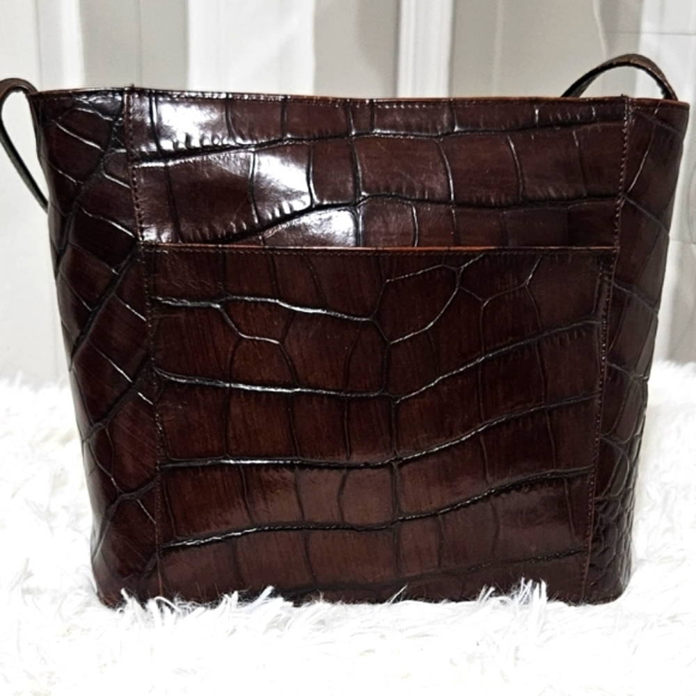 SHARIF Crocodile Leather Crossbody Bag - Picture 4 of 13